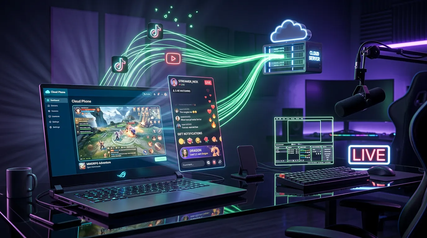 Stream Games From Cloud Phone to TikTok and YouTube